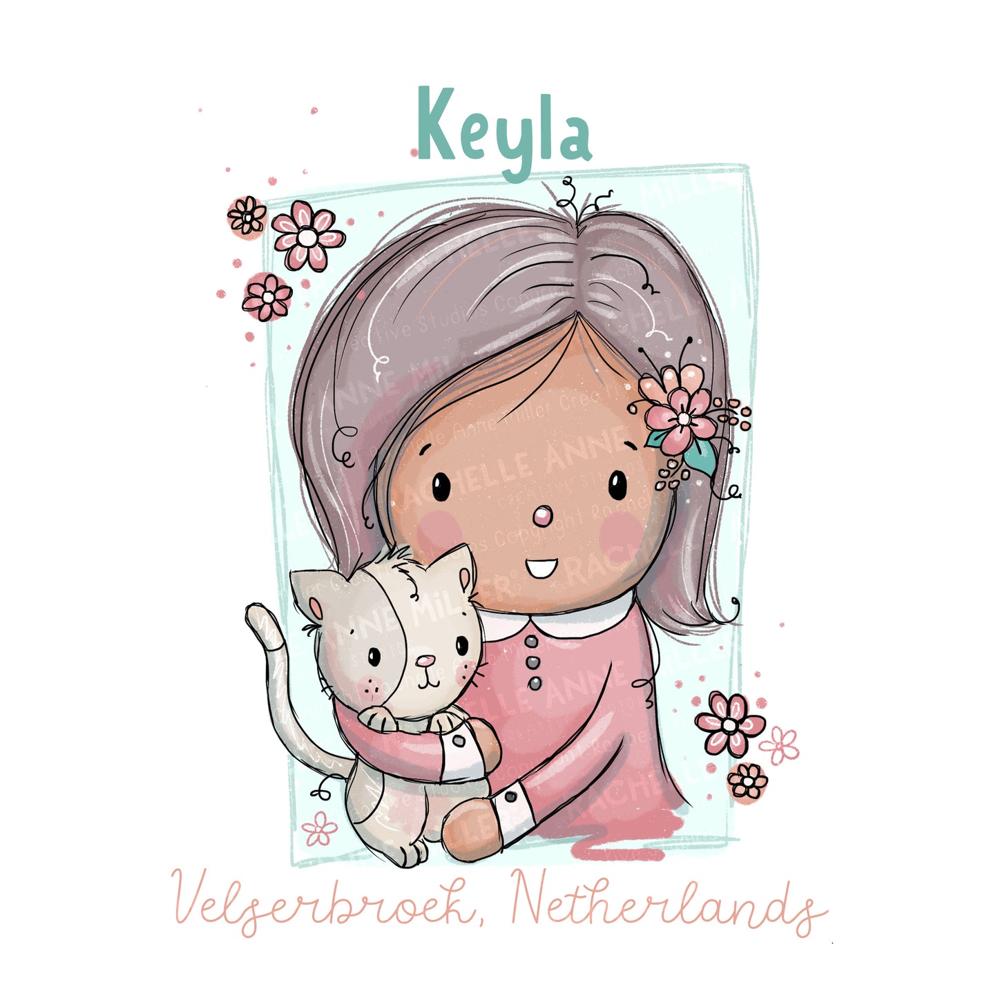 'Keyla's Flowers & Felines' Profile Digital Stamp