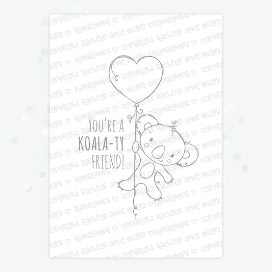 'Animal Valentines - Koala' Digital Stamp