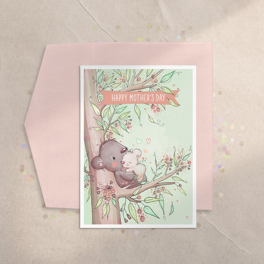 Cuddling Koalas 5x7 Greeting Card