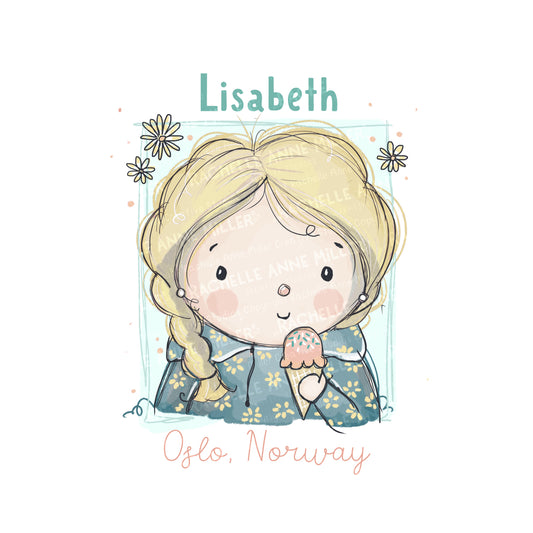 'Lisabeth's Sweet Tooth' Profile Digital Stamp