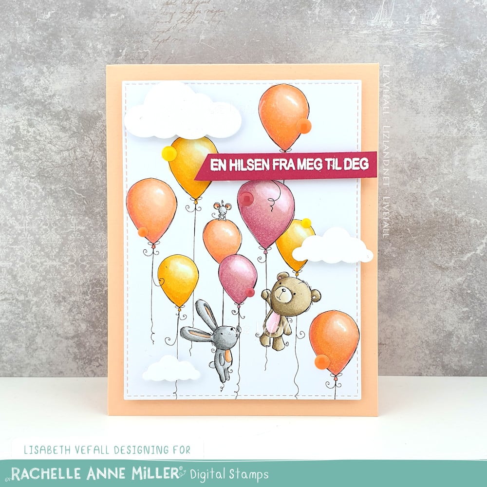 'Animal Balloons' Digital Stamp