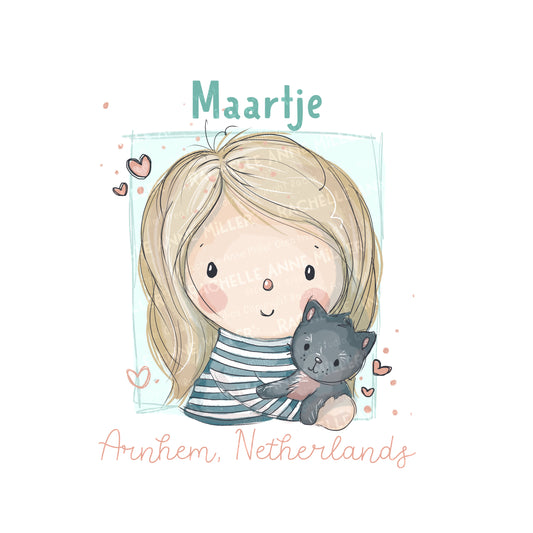 'Maartje's Meow' Profile Digital Stamp