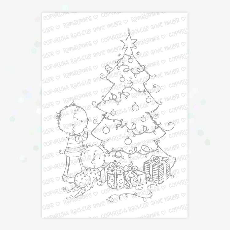 'Majestic Tree' Christmas Digital Stamp