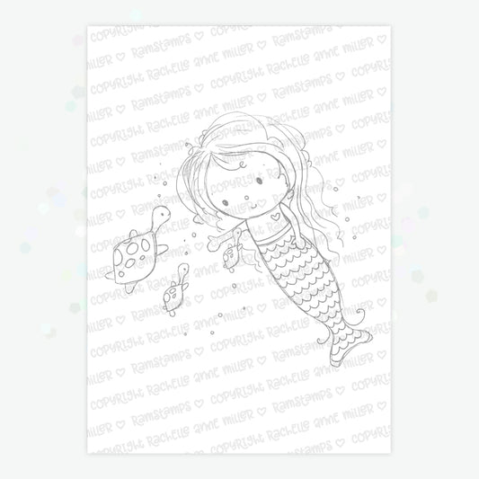'Mermaid' Digital Stamp
