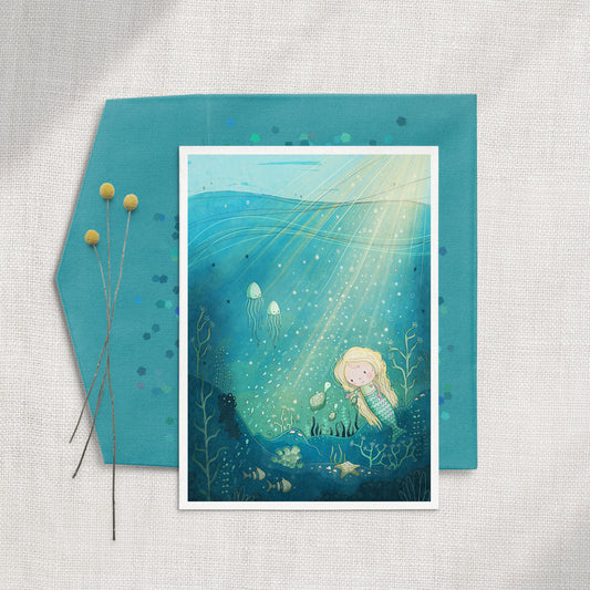 Mermaid 5x7 Greeting Card