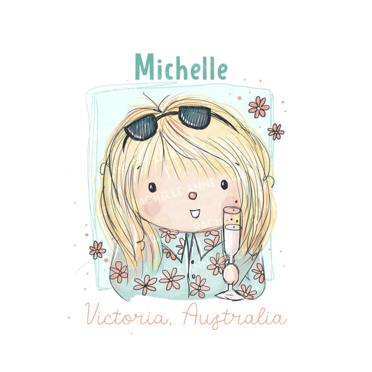 'Michelle's Celebration' Profile Digital Stamp