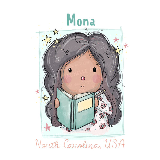 'Organised Mona' Profile Digital Stamp