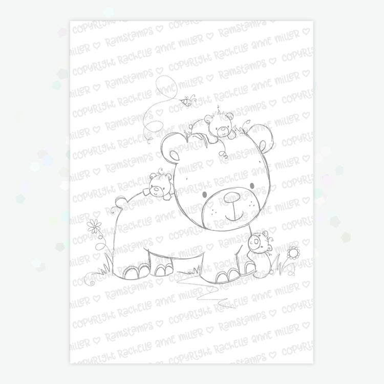 'Mummy Bear' Digital Stamp