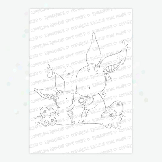 'Friendship Bunnies' Digital Stamp