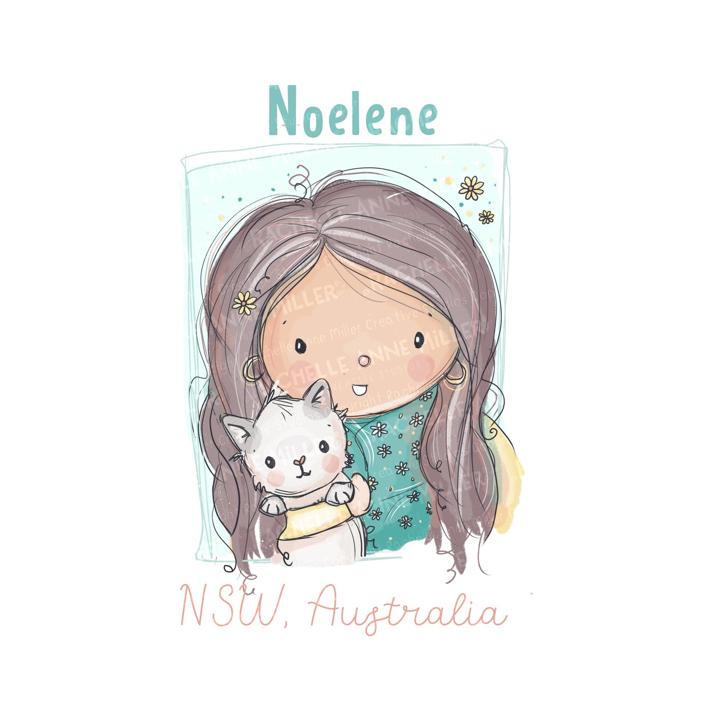 'Noelene's Kitty' Profile Digital Stamp