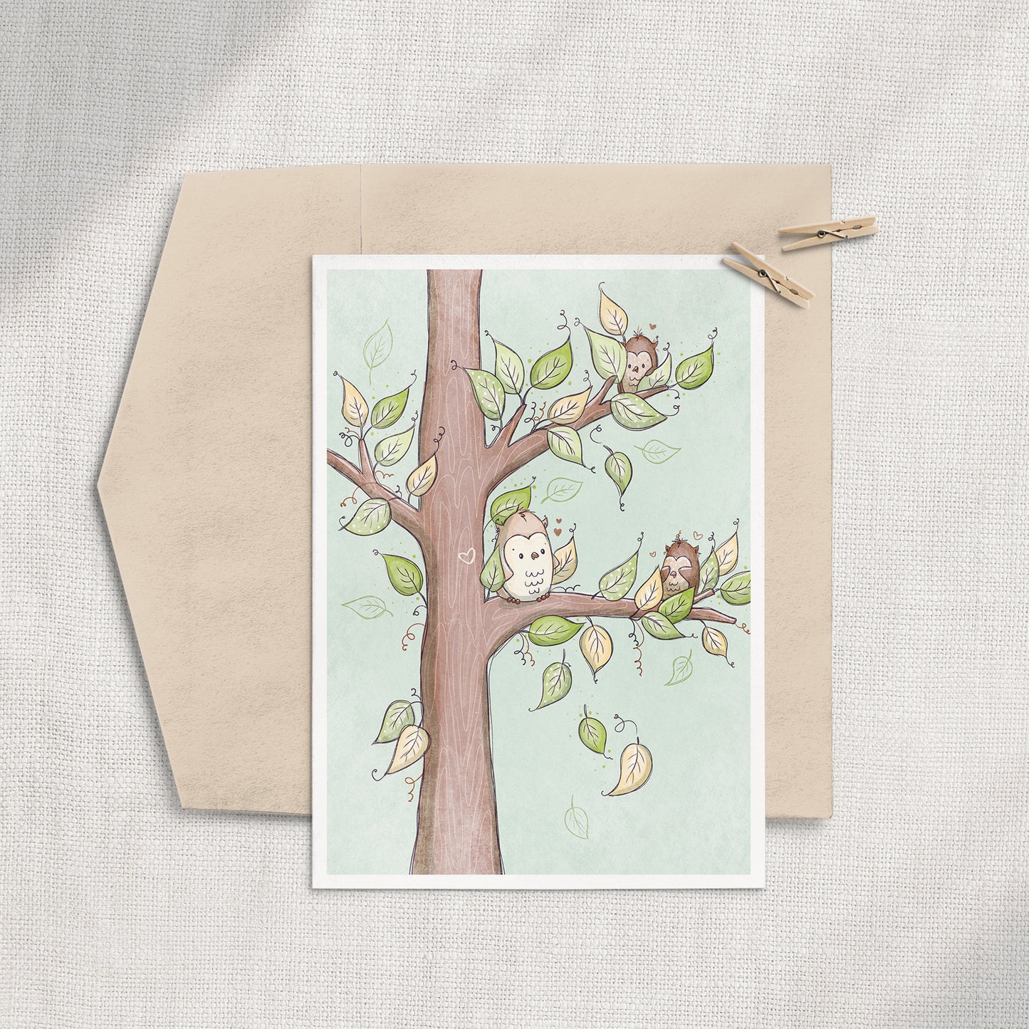 'Owl Find You!' 5x7 Greeting Card