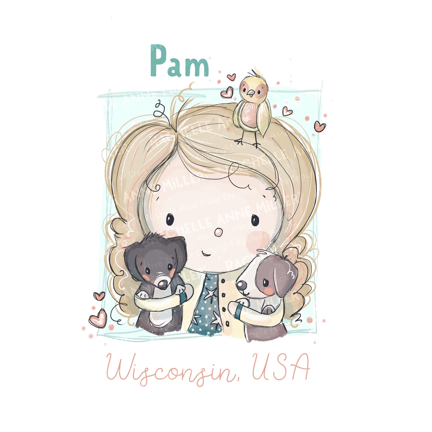 'Animal-Lover Pam' Profile Digital Stamp