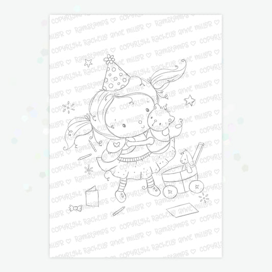 'Party Girl' Digital Stamp