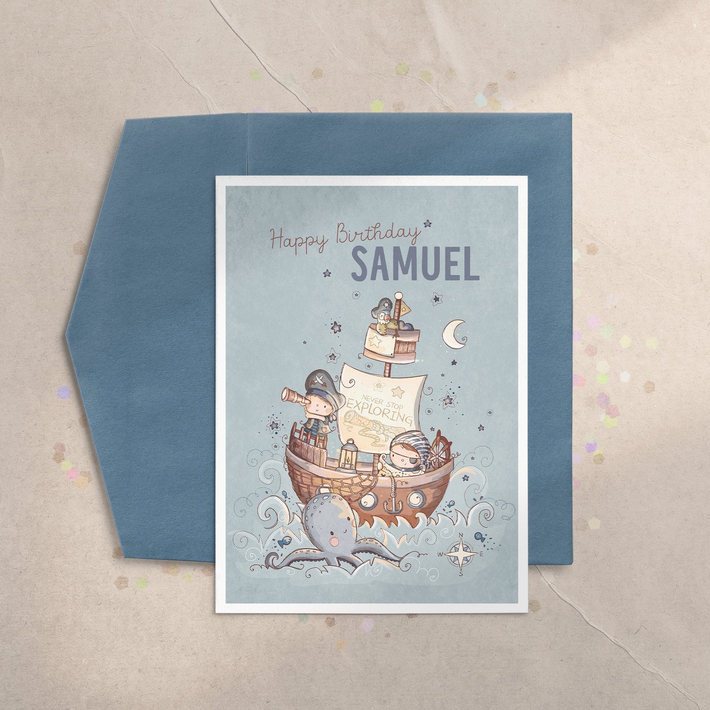 Pirate Journey 5x7 Greeting Card