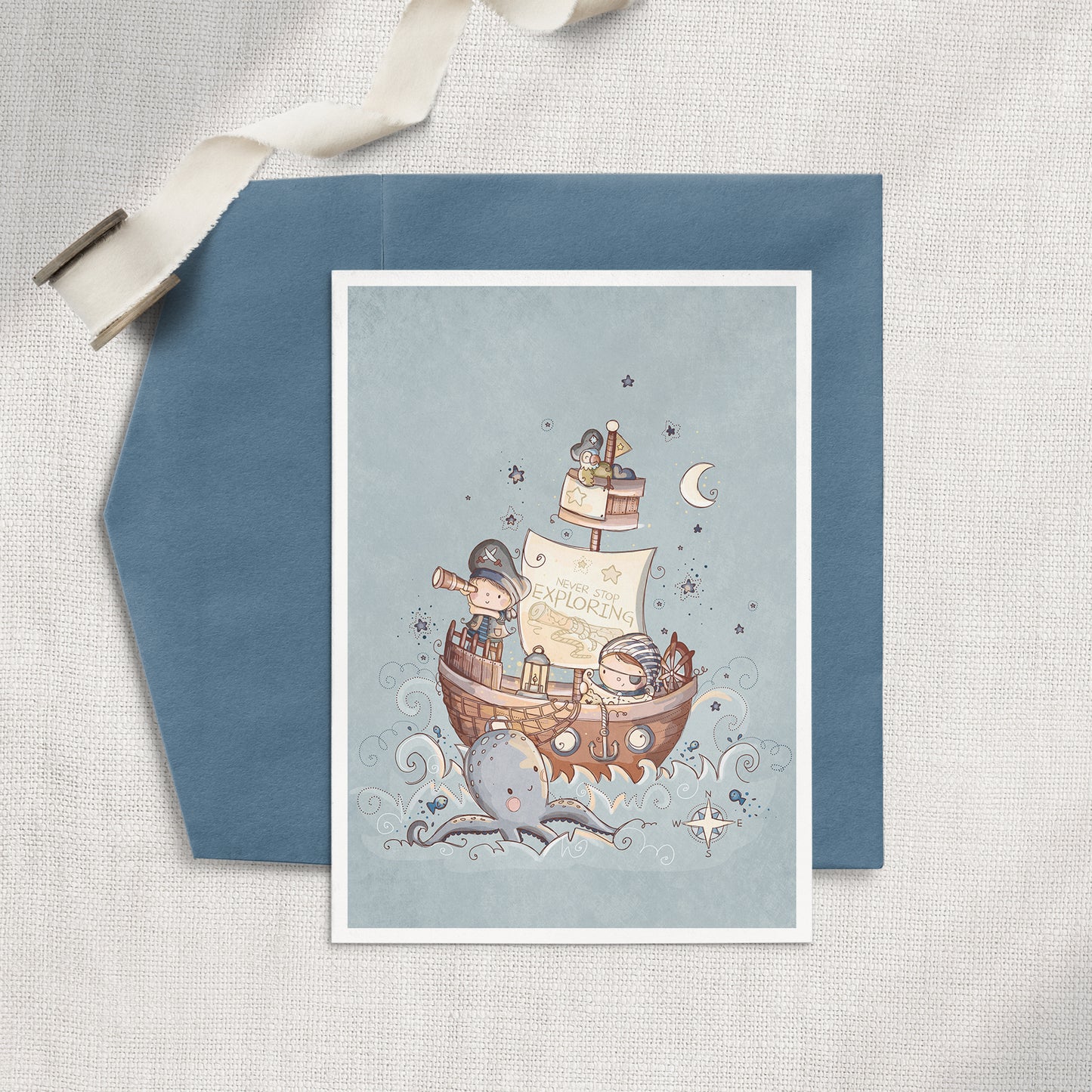 Pirate Journey 5x7 Greeting Card