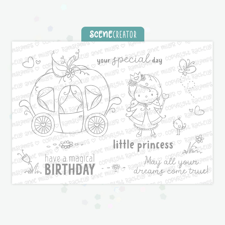 'Pumpkin Princess' Scene Creator Digital Stamp