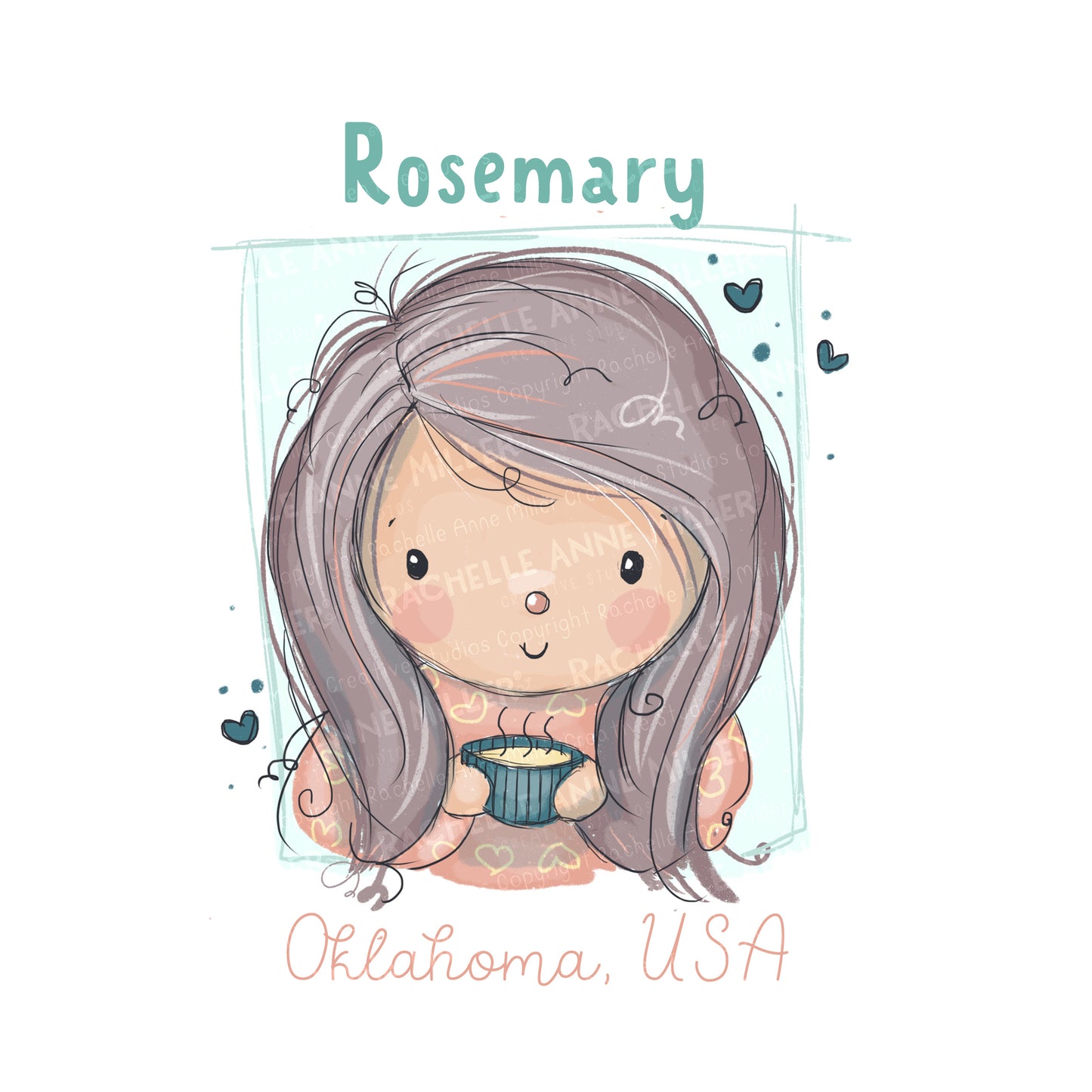 'Rosemary's Tea' Profile Digital Stamp