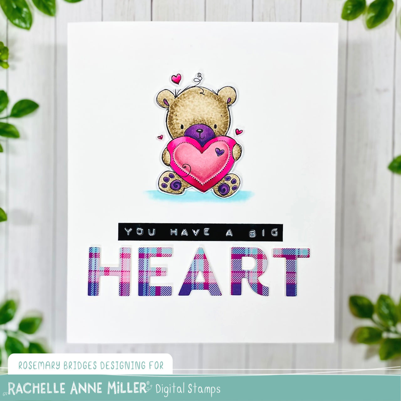 'Valentine Bear' Digital Stamp