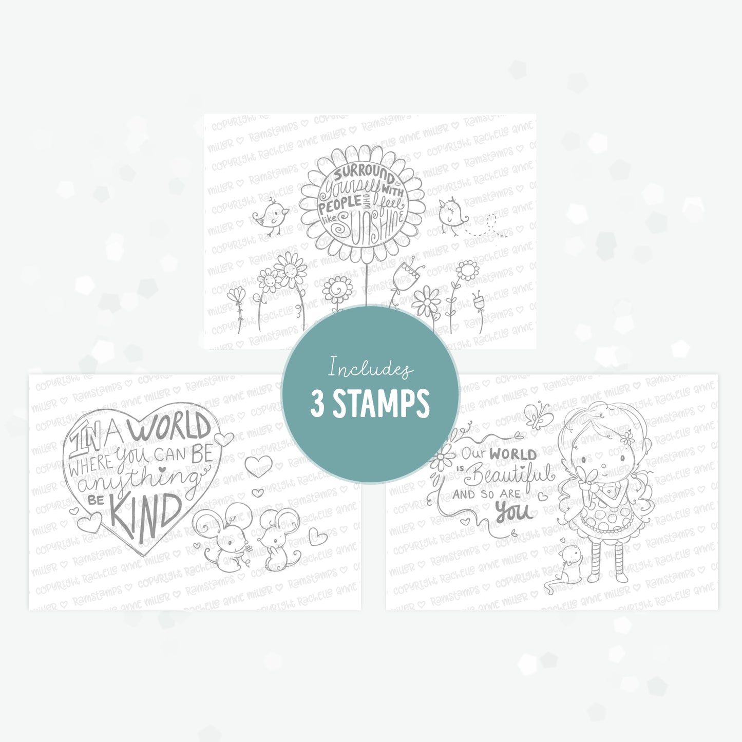 'Positivity' Digital Stamp Set