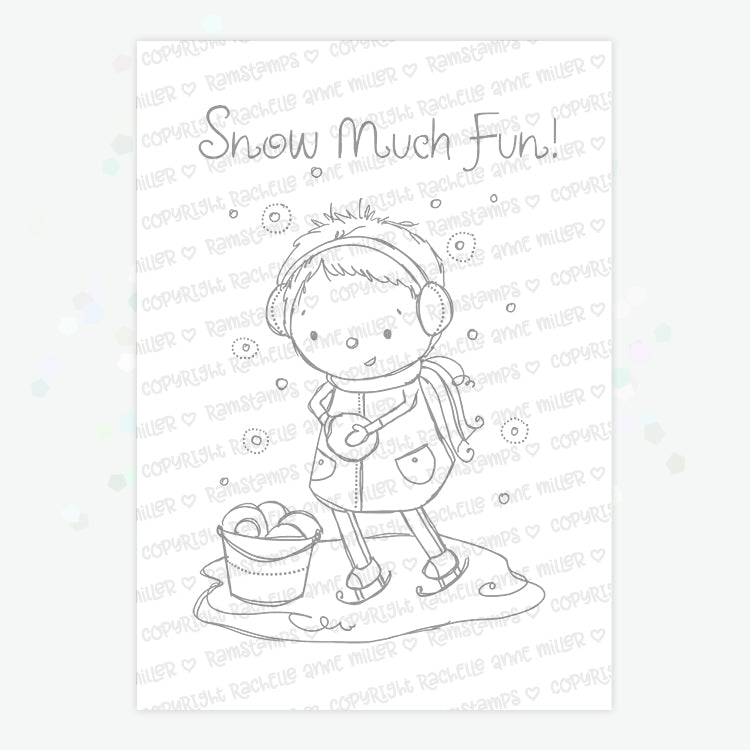 'Snow Much Fun' Digital Stamp