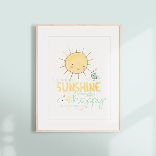 'You Are My Sunshine' Children's Wall Art Print