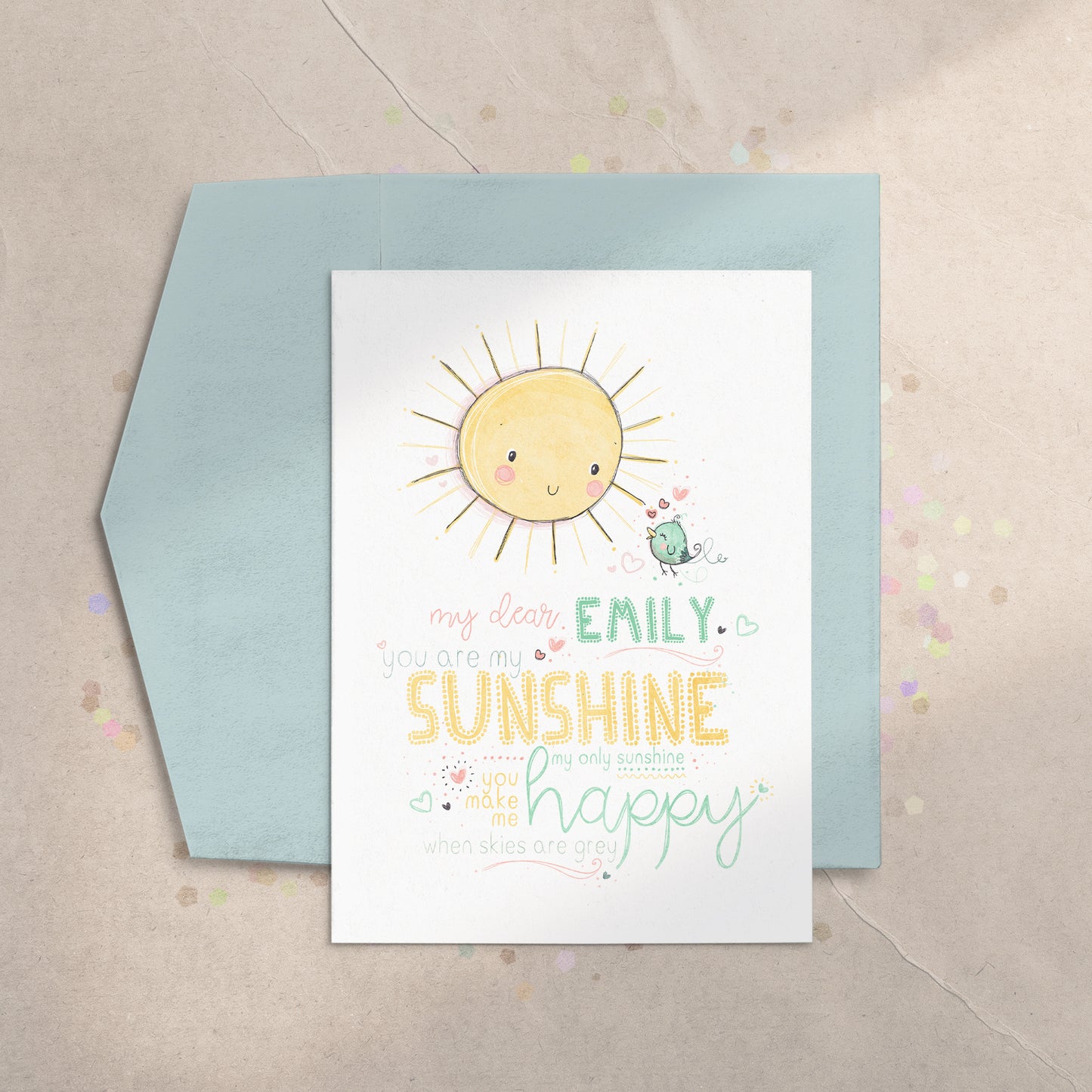 You Are My Sunshine 5x7 Greeting Card