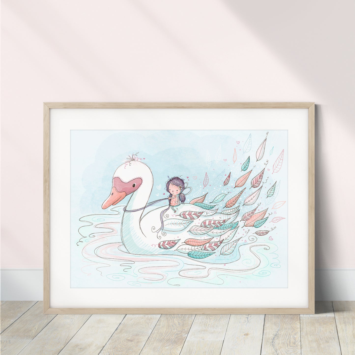 'Swan Fairy' Children's Wall Art Print