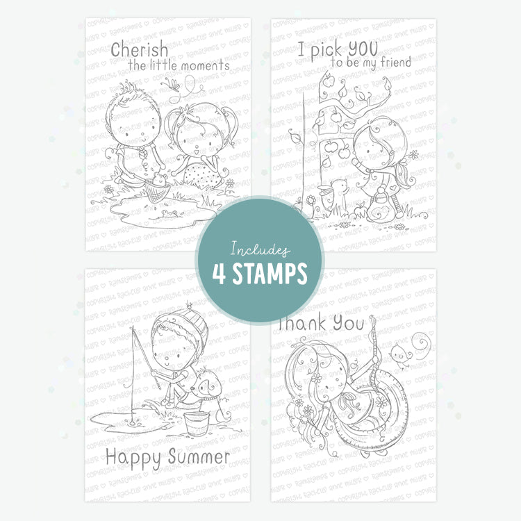 'Swinging Summer' Digital Stamp Set
