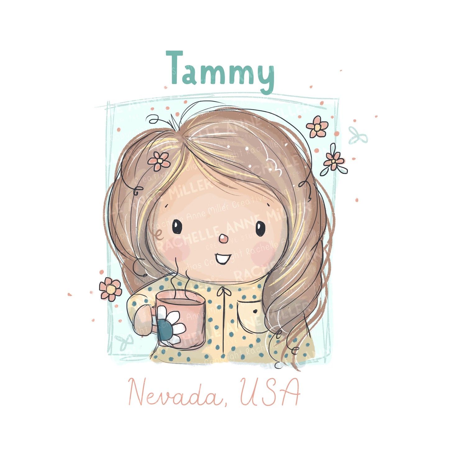 'Tammy's Coffee' Profile Digital Stamp