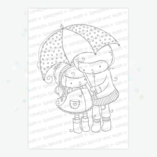 'Rainy Day Friends' Digital Stamp (Stamp of the Month! 50% off at Checkout)
