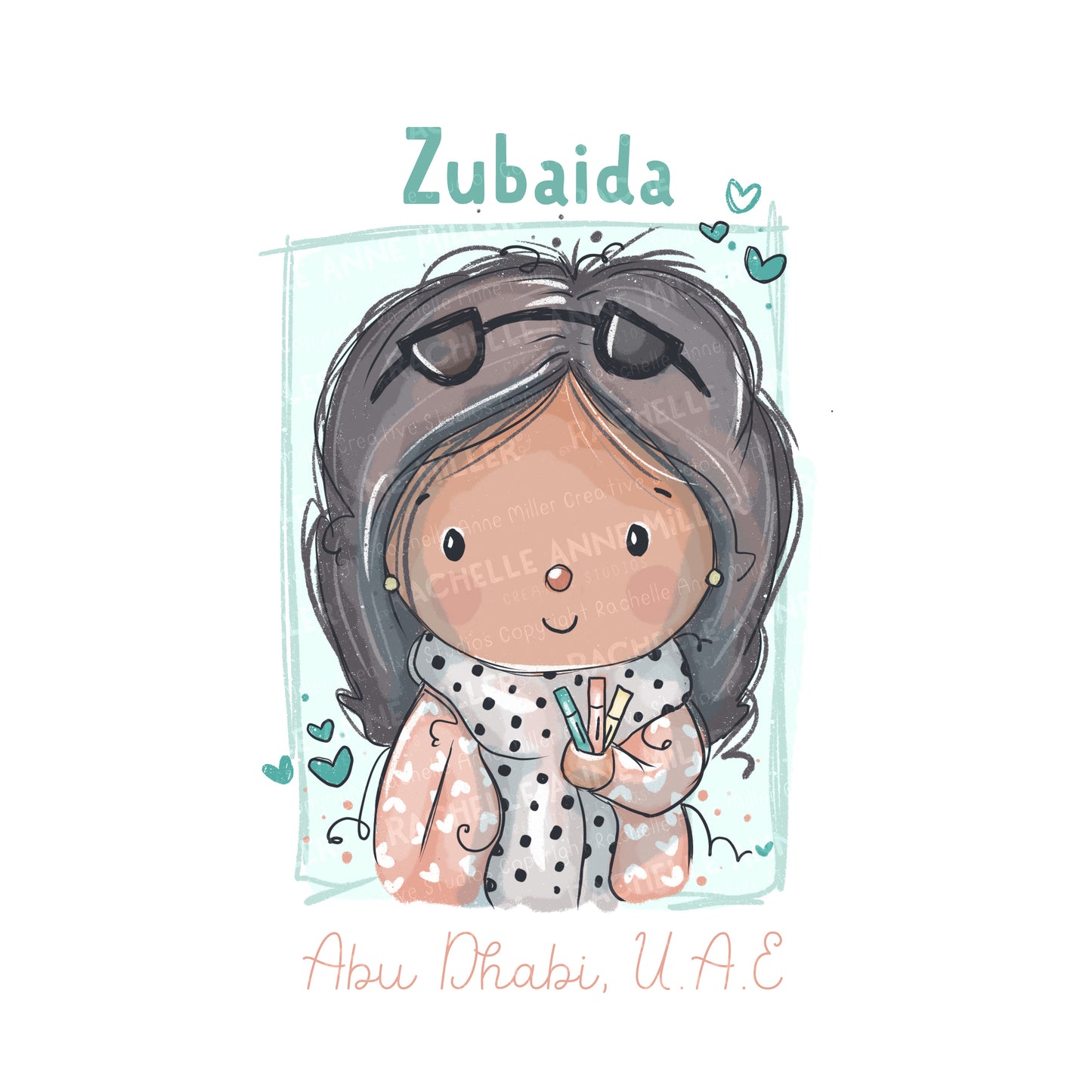 'Zubaida's Copics' Profile Digital Stamp
